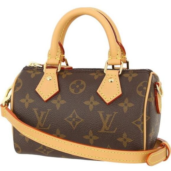 Louis Vuitton Shoulder Handbag Nano Speedy Monogram - Picture 1 of 9